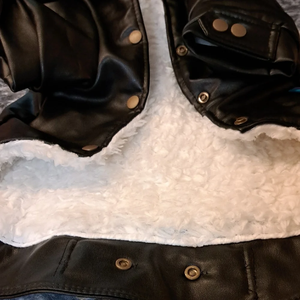 Nwt Black Dog Winter Coat with White Lining